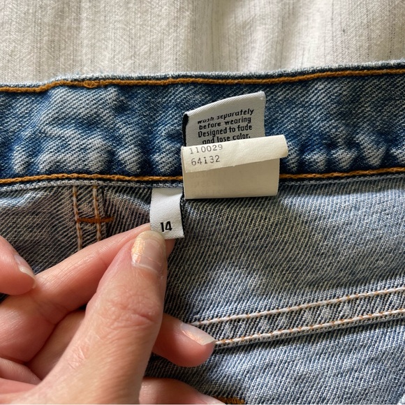 Calvin Klein vintage 5 pocket womens Light Blue Denim Jeans Straight Leg Size 14 - Picture 7 of 10